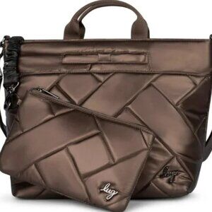 New without tag Lug Tenor 2pc Crossbody Bag in Metallic Espresso